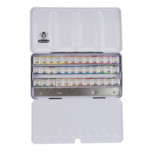 Schmincke Horadam Aquarell box - metalbox set, 36 farver