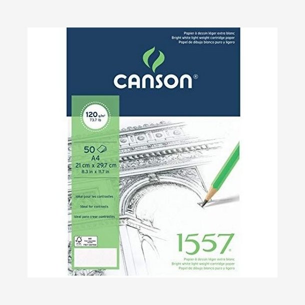 Canson - 1557 Sketch 120 gr. 50 ark. 