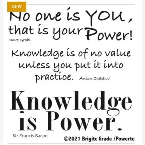 Powertex Stencil - Knowledge is Power 15 xx 15 cm
