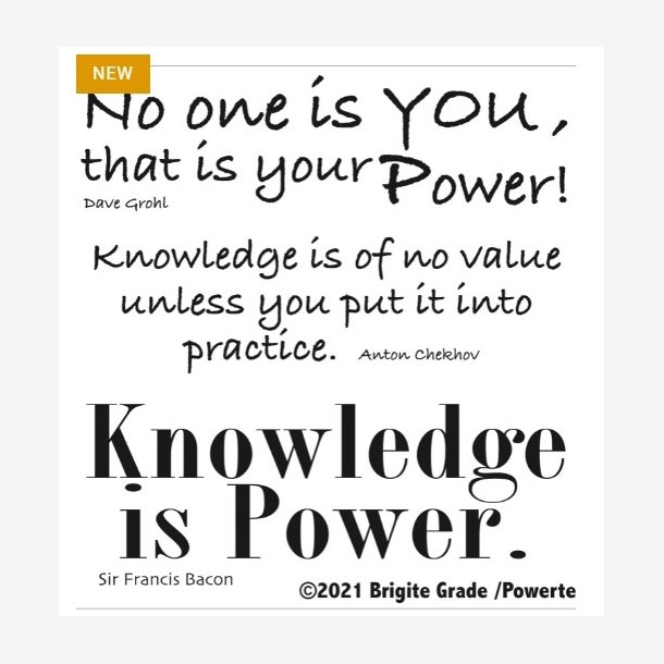 Powertex Stencil - Knowledge is Power 15 xx 15 cm