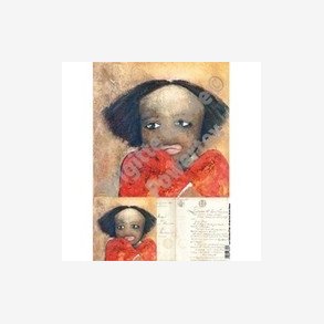 Powertex - Laserprint  The girl with the red T shirt