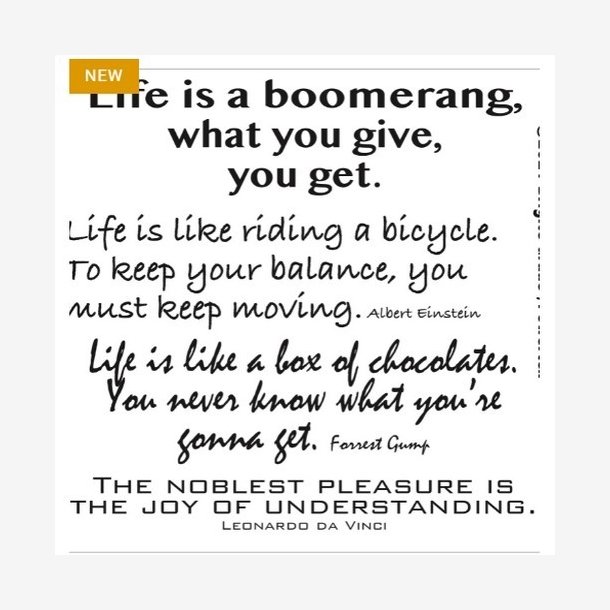 Powertex Stencil - Life is a boomerang 15 x 15 cm