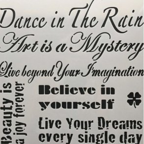 Powertex - Stencil Dance in the Rain 30x30 cm