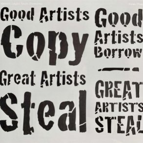 Powertex - Stencil Good artists 30x30 cm.