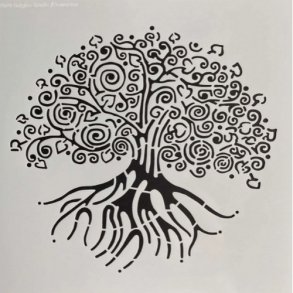 Pwertex - Stencils Lifetree 30x30 cm.