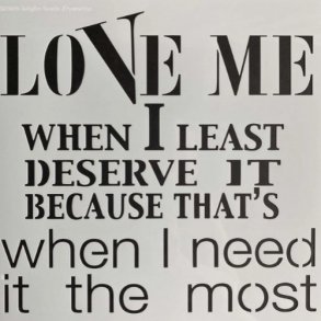 Powertex - Stencil Love me 30 x 30 cm