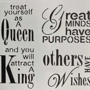 Powertex - Stencils Queen and king 30x30 cm.