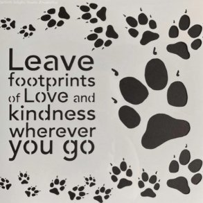 Powertex - Stencils Momo leave footprints 30x30 cm.