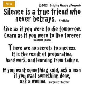 Powertex Stencil - Silence is a trye friend 15 x 15 cm