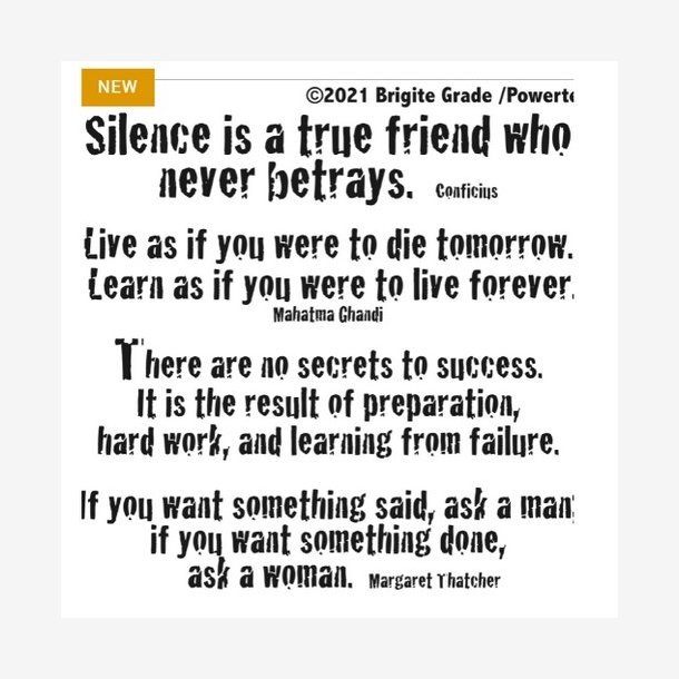 Powertex Stencil - Silence is a trye friend 15 x 15 cm