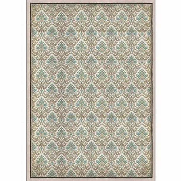 Stamperia Rice Paper A3 - Packed Turquoise Brown Wallpaper