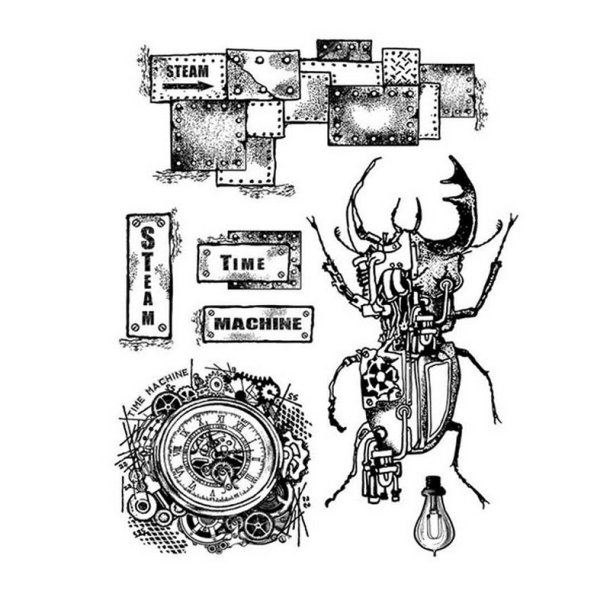 Stamperia stempler 15 x 20 cm - Time machine