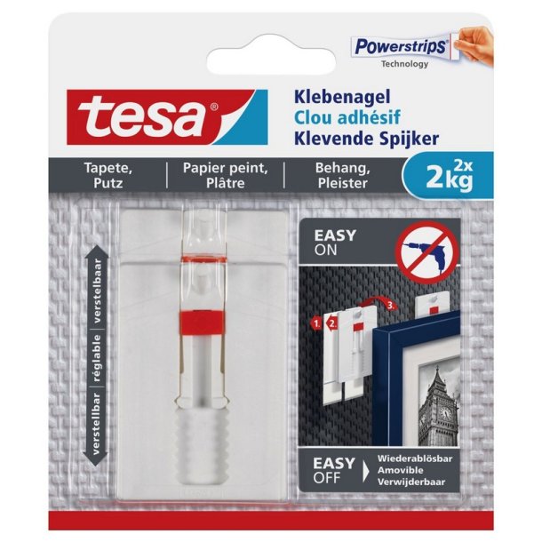 Tesa - Lim Krog 2 stk 2 kg - Justerbar